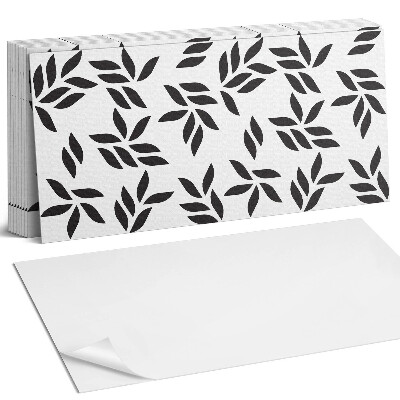 Panou decorativ bucatarie Model cu frunze pe fundal