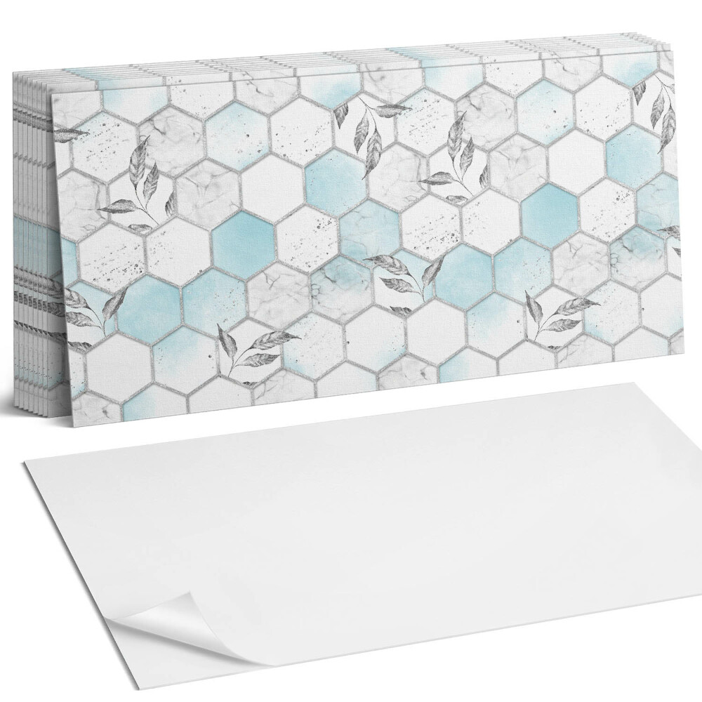 Panou perete Model hexagonal cu frunze