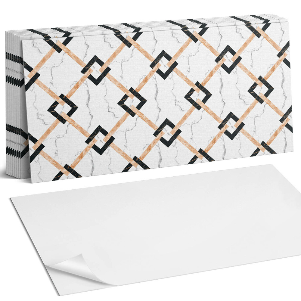 Panou decorativ bucatarie Modele geometrice de marmură