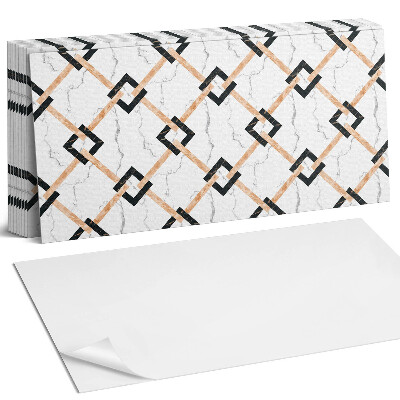 Panou decorativ bucatarie Modele geometrice de marmură