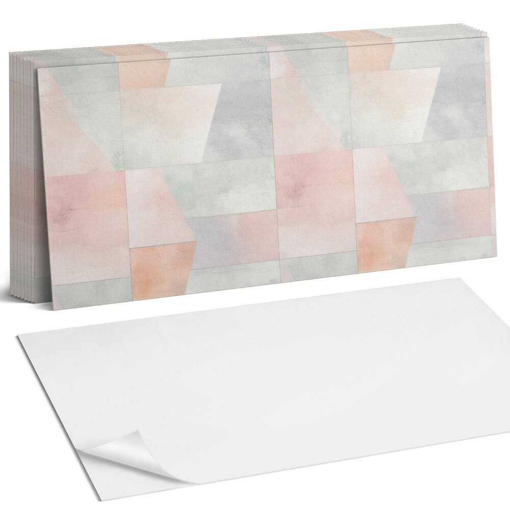 Panou decorativ bucatarie Geometrie în pasteluri