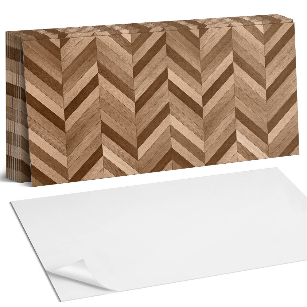 Panou decorativ bucatarie Model de lemn în spic de hering