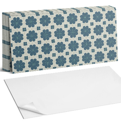 Panou decorativ Model floral în carouri