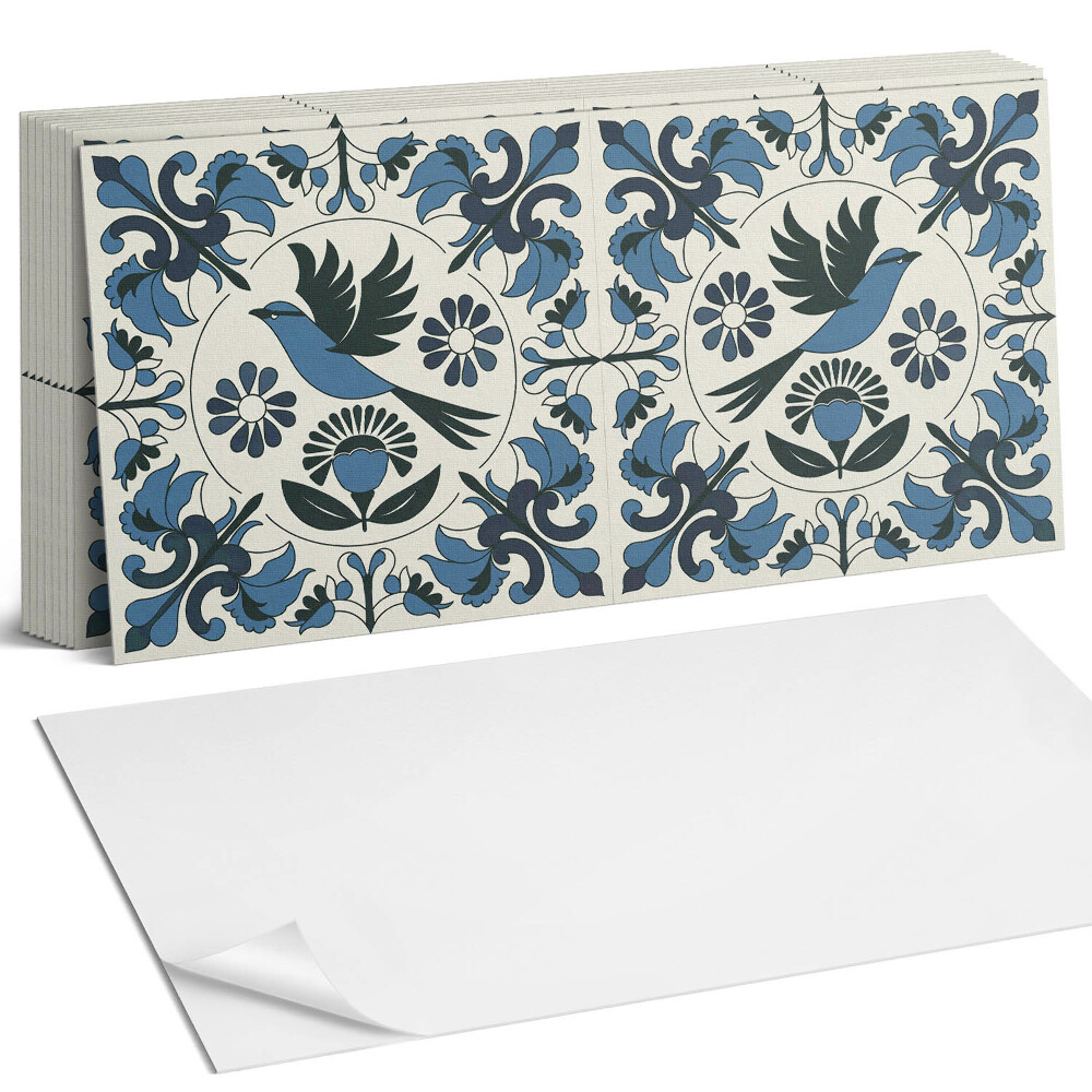 Panou perete Model cu păsări și flori