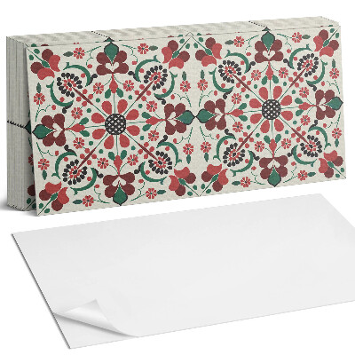 Panou decorativ bucatarie Model floral cu simetrie