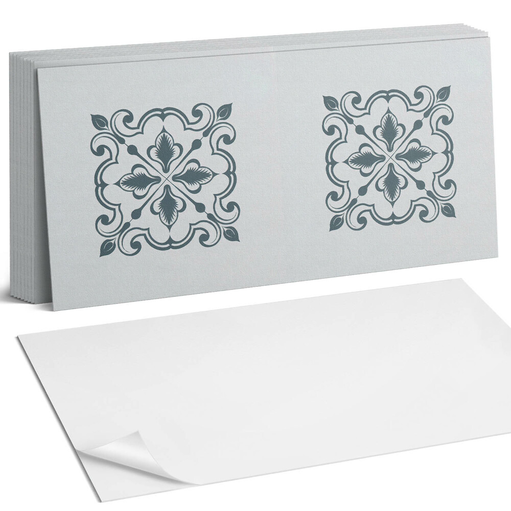 Panou decorativ bucatarie Model de plante cu ornamente