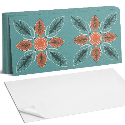 Panou decorativ bucatarie Model floral cu frunze