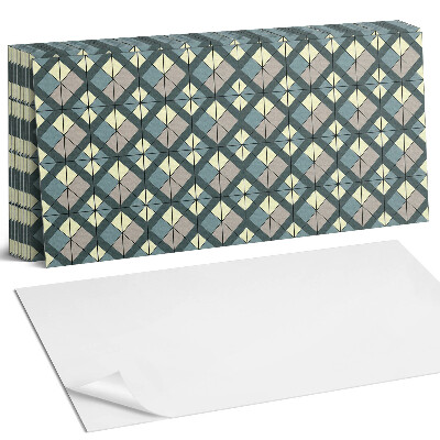 Panou decorativ bucatarie Model geometric în carouri