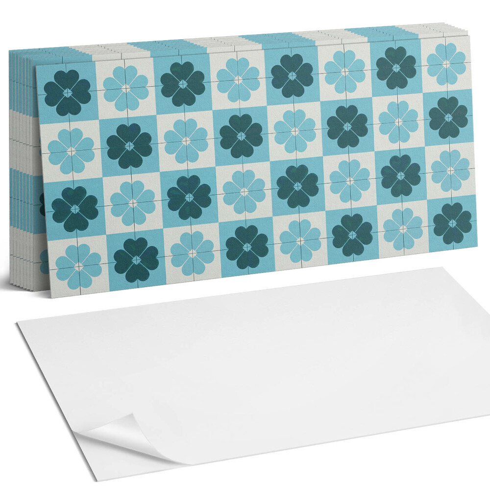 Panou perete Model floral în carouri