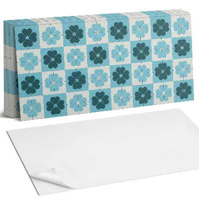 Panou perete Model floral în carouri