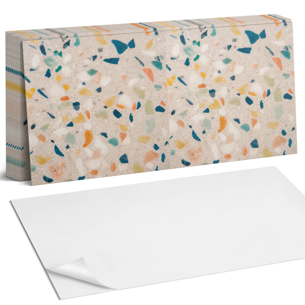 Panou decorativ bucatarie Model cu fragmente colorate