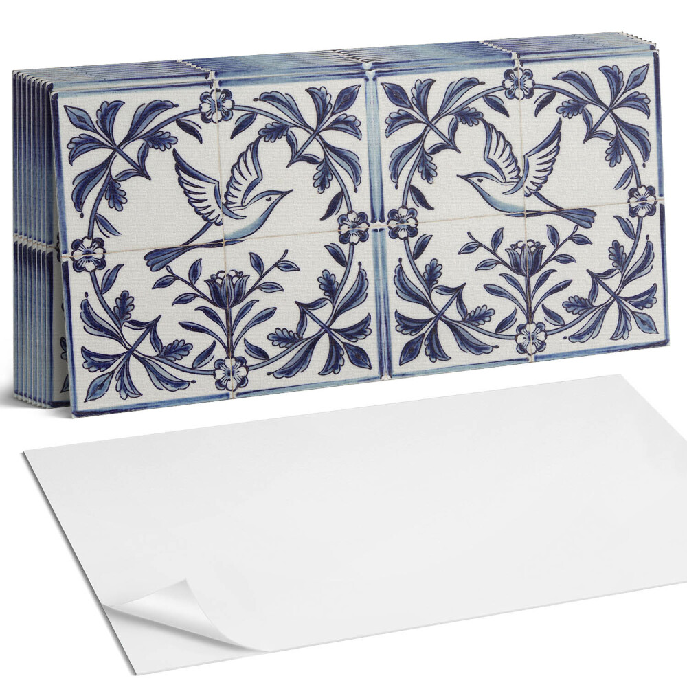 Panou decorativ bucatarie Motivul păsării printre plante