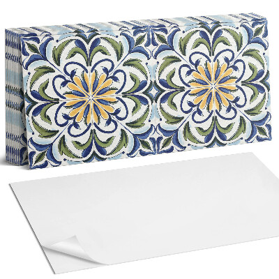 Panou decorativ bucatarie Model de plantă cu flori