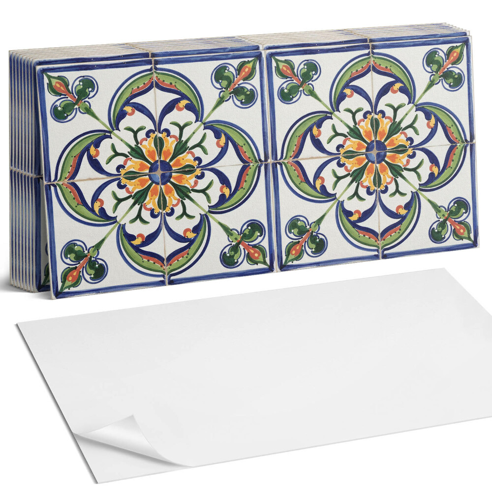 Panou perete Model floral pe faianță