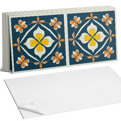 Panou decorativ bucatarie Model floral cu simetrie