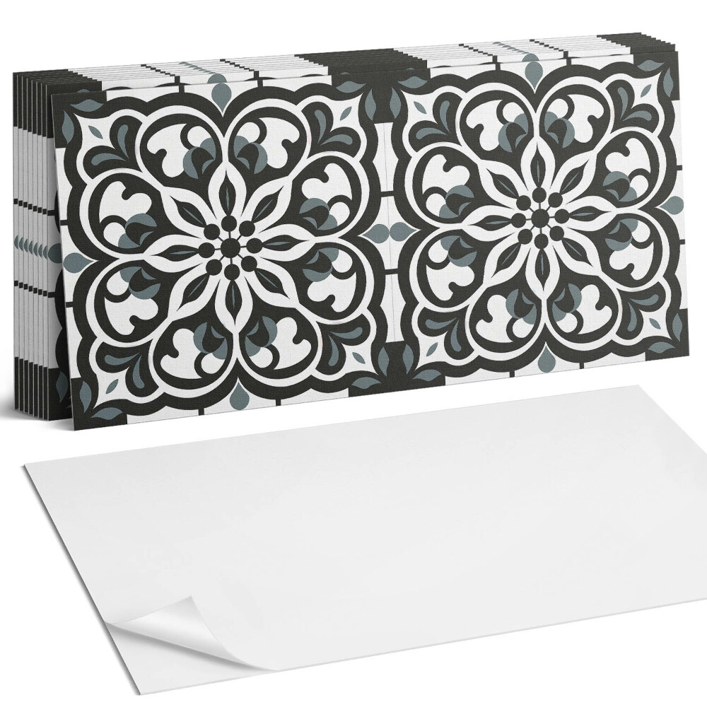 Panou decorativ bucatarie Model floral cu ornamente