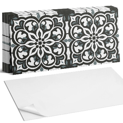 Panou decorativ bucatarie Model floral cu ornamente
