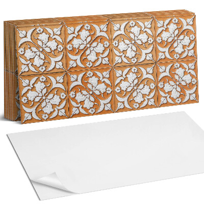 Panou decorativ bucatarie Model cu motive florale