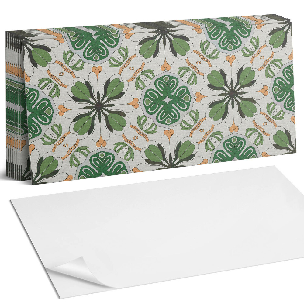 Panou decorativ bucatarie Model floral în simetrie