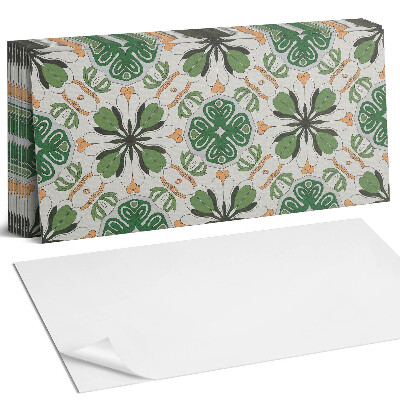 Panou decorativ bucatarie Model floral în simetrie