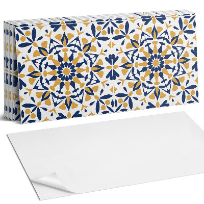 Panou decorativ bucatarie Model floral în simetrie