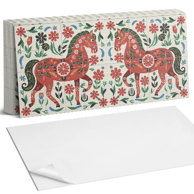 Panou decorativ Model de cal în flori