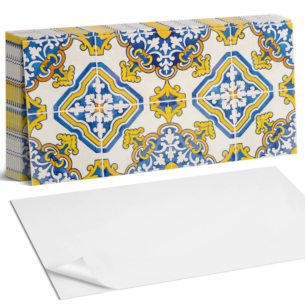 Panou decorativ bucatarie Model mozaic cu flori