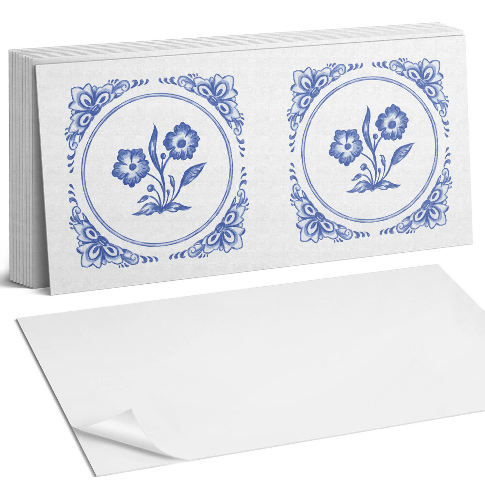 Panou decorativ bucatarie Model floral într-un cerc