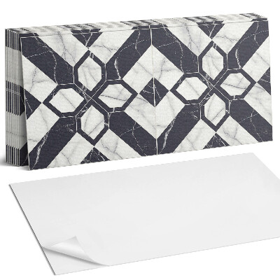 Panou decorativ bucatarie Model geometric de marmură