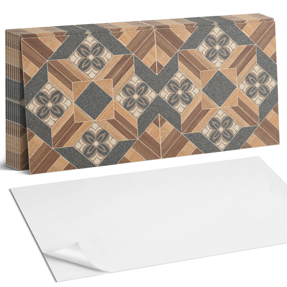 Panou decorativ bucatarie Model cu motive florale