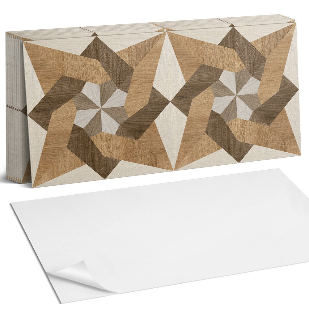 Panou perete Mozaic poligonal din lemn