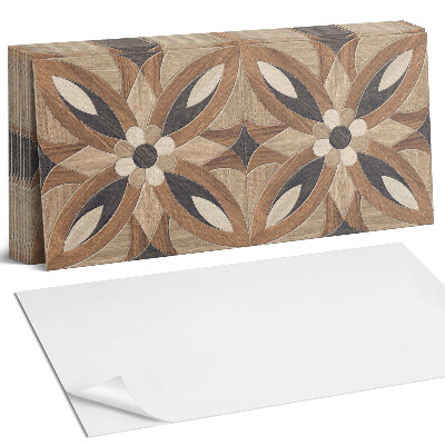 Panou decorativ Model floral din lemn