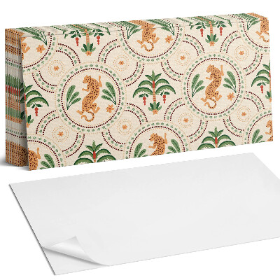 Panou decorativ bucatarie Imprimeu tropical de leopard