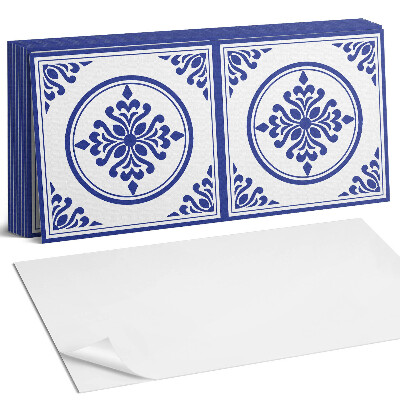 Panou decorativ bucatarie Model cu cercuri și flori