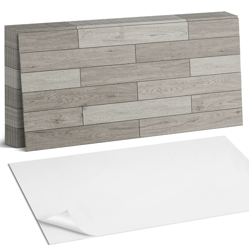 Panou decorativ bucatarie Plăci în nuanțe de lemn