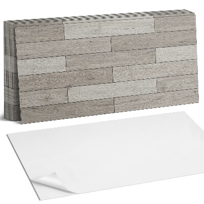 Panou decorativ bucatarie Plăci în nuanțe de lemn