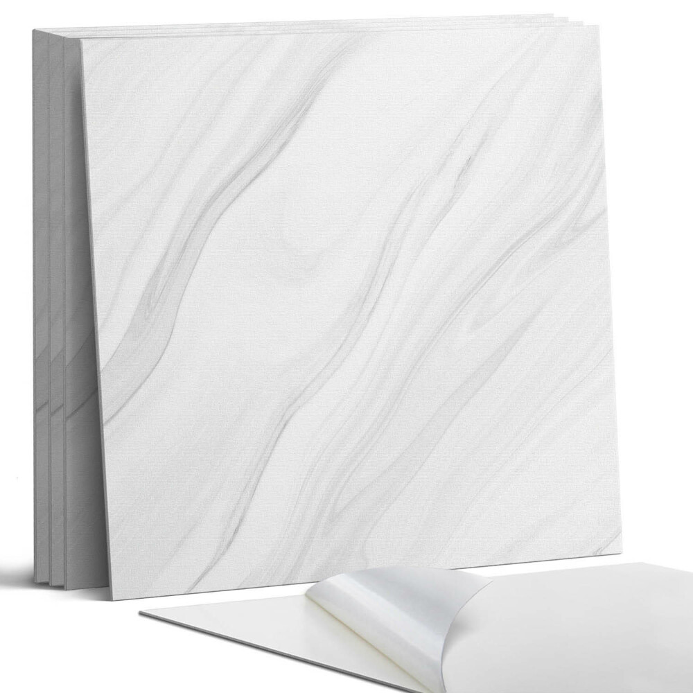 Panou perete pătrat Model de marmură cu valuri