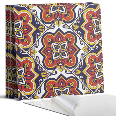 Panou perete pătrat Model floral cu ornamente