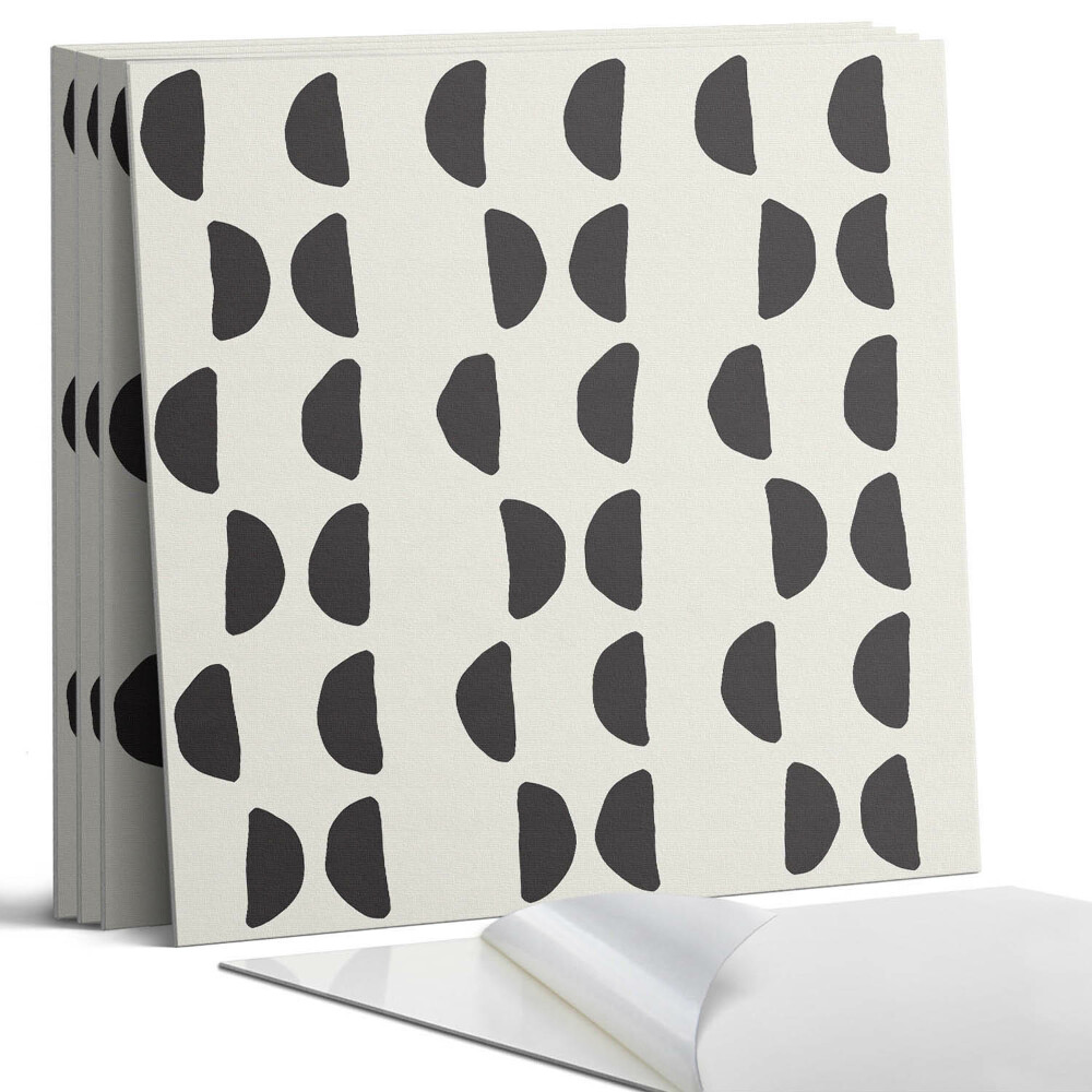 Panou perete pătrat Model abstract de semilună