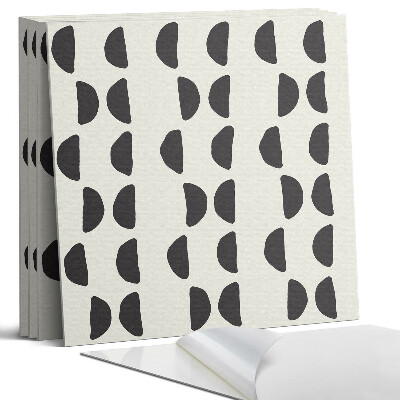 Panou perete pătrat Model abstract de semilună