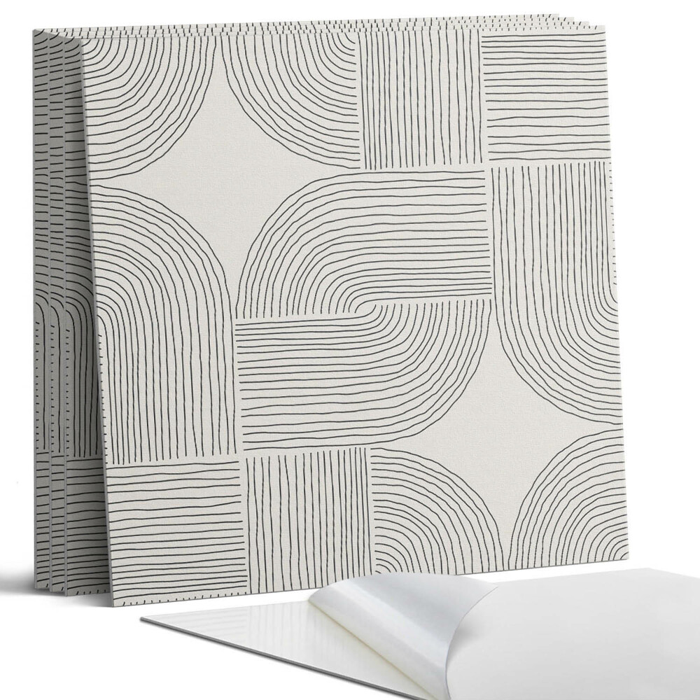 Panou decorativ bucatarie Linii geometrice în machetă