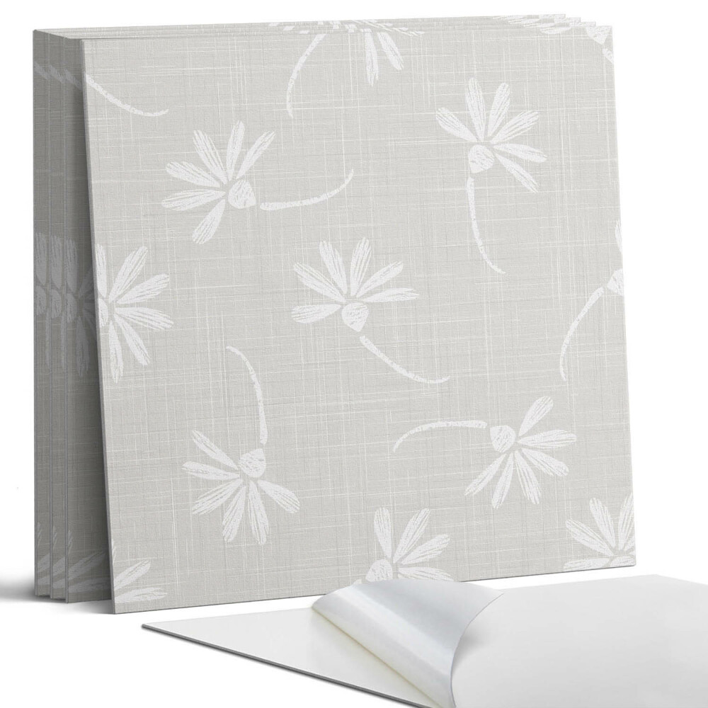 Panou decorativ bucatarie Model floral pe fundal