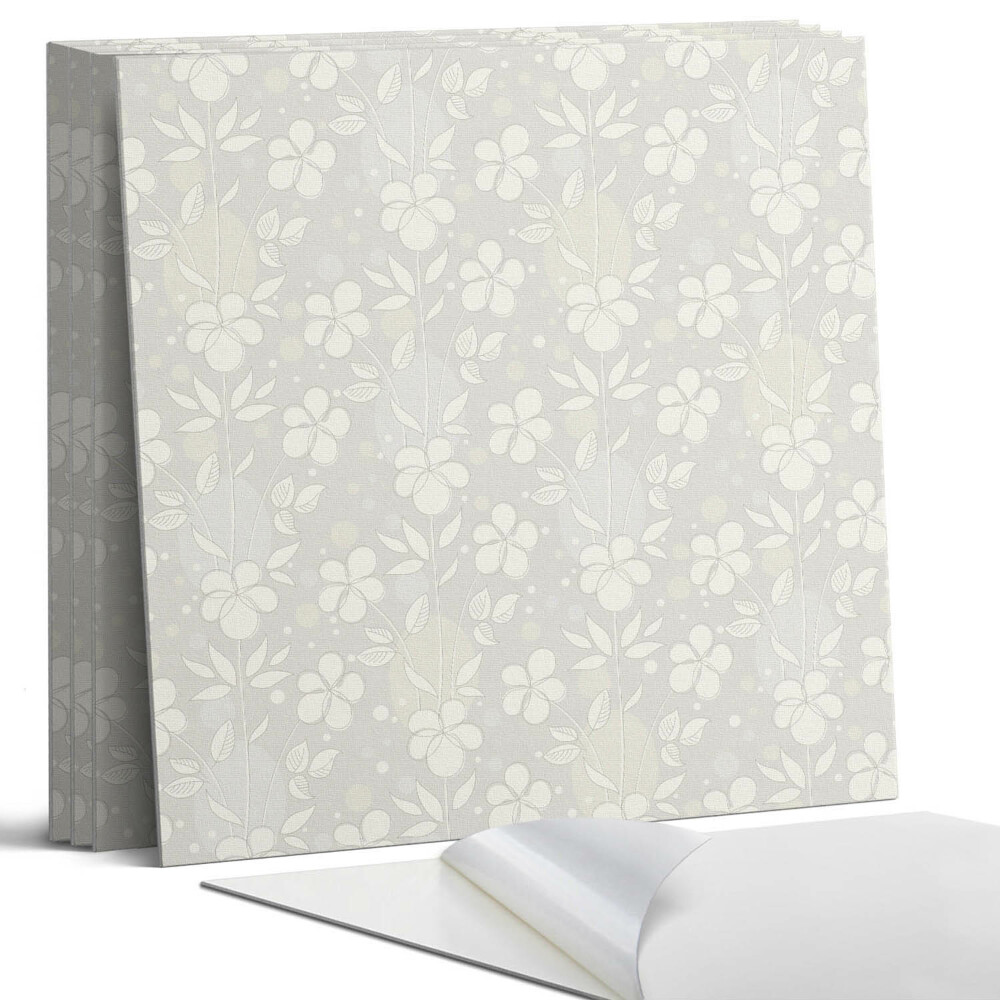 Panou perete pătrat Model floral pe fundal