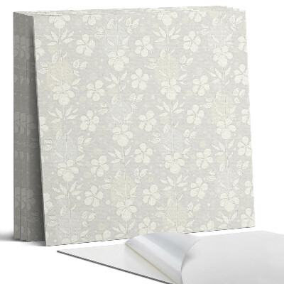 Panou perete pătrat Model floral pe fundal