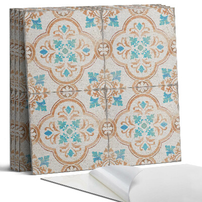 Panou perete pătrat Motiv decorativ cu flori