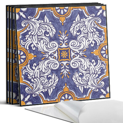 Panou perete pătrat Model floral cu ornamente