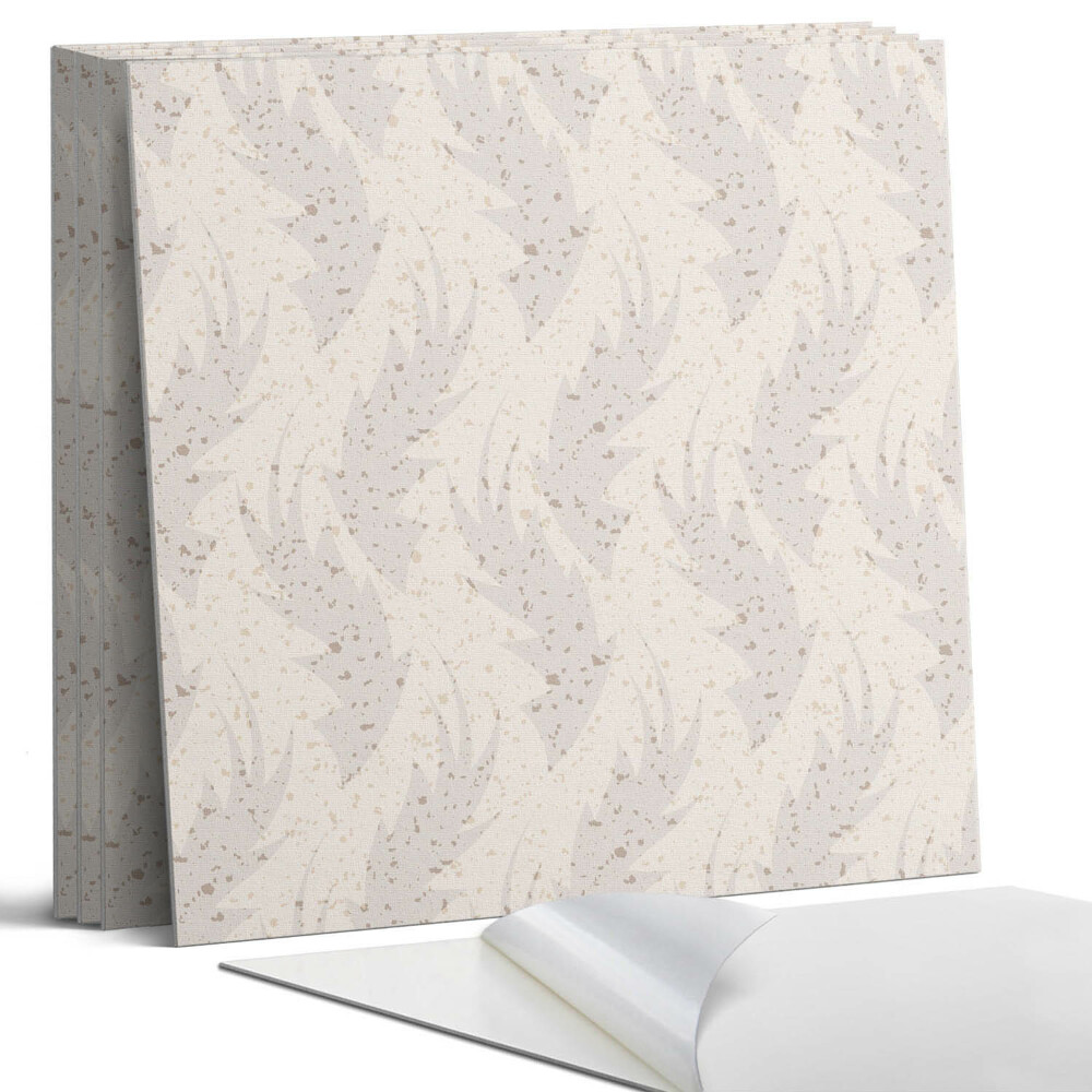 Panou perete pătrat Model de frunze pe fundal