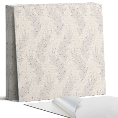 Panou perete pătrat Model de frunze pe fundal