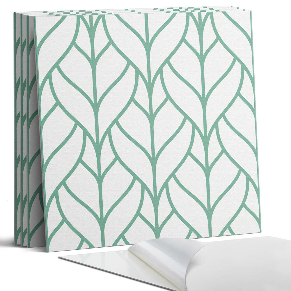 Panou decorativ bucatarie Model de frunze în simetrie