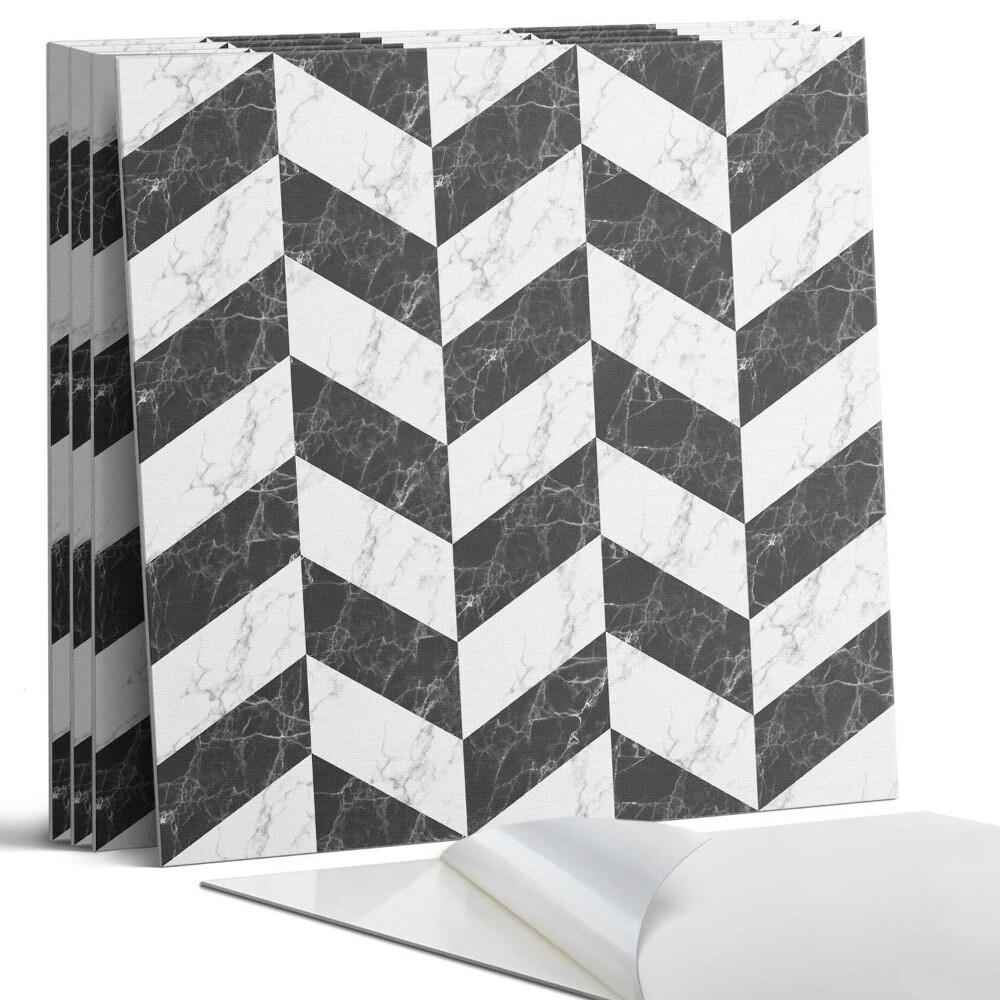 Panou decorativ bucatarie Model de hering din marmură